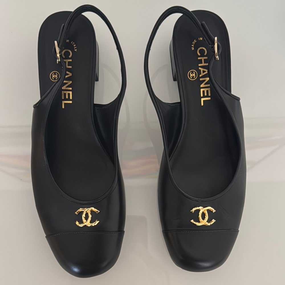 COPY - Chanel Black Slingback Women's Shoes